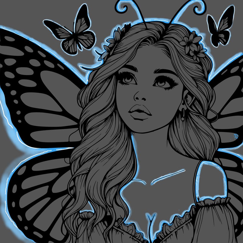 butterfly fairy realistic girl
