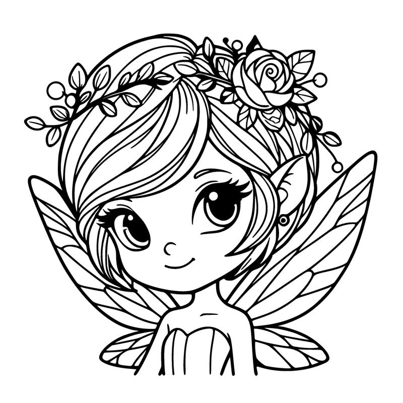 fairy short hair and mistic realistic