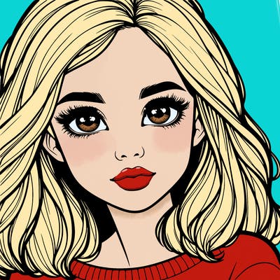 realistic girl whith cute eyes
