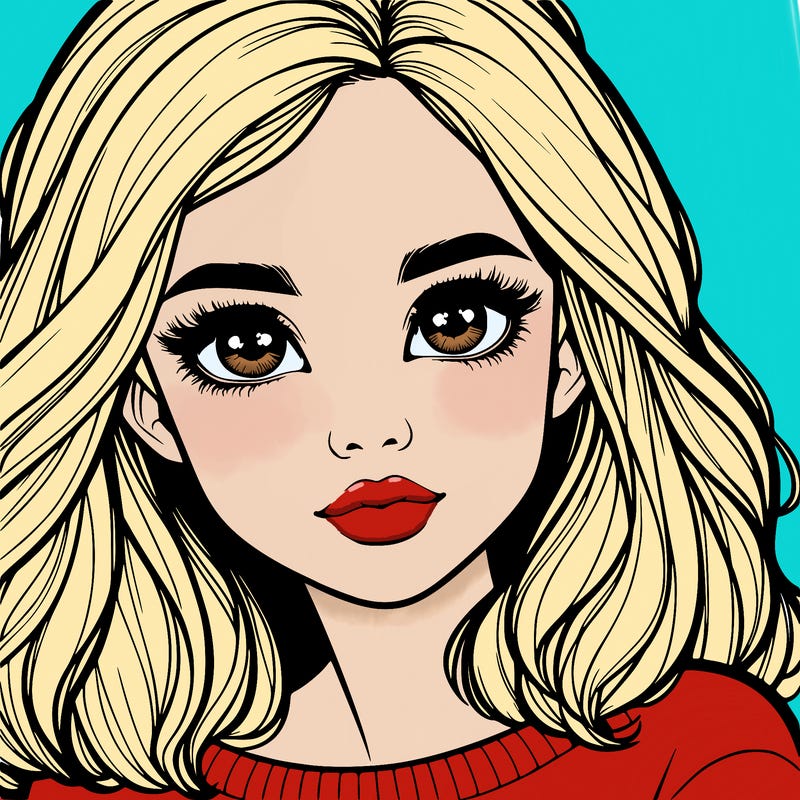 realistic girl whith cute eyes