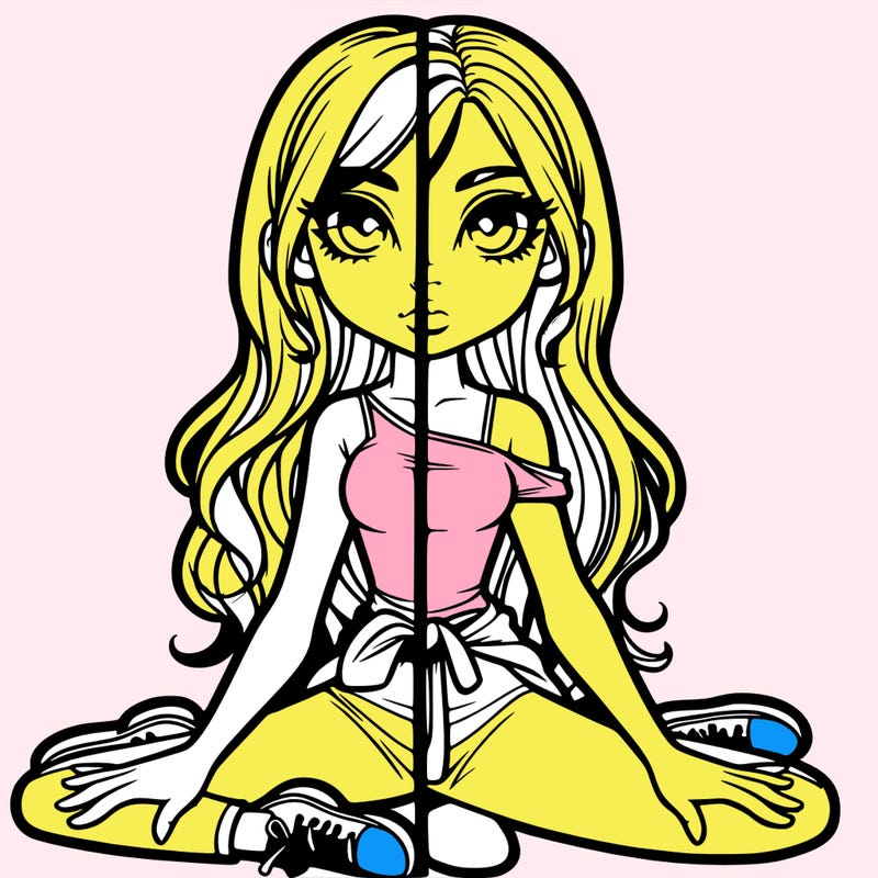 realistic girl split