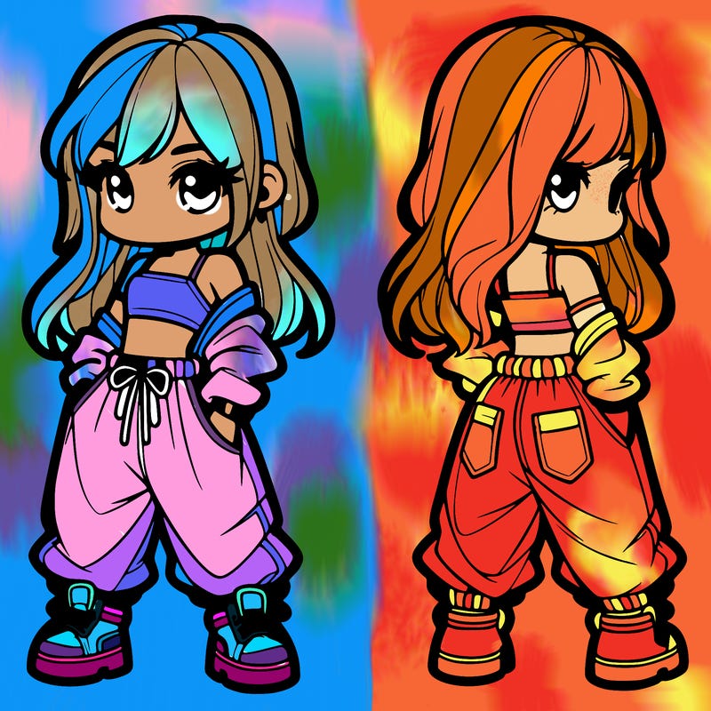 girl in crop top and baggy pants