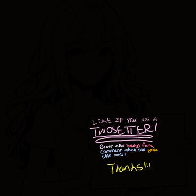 realistic pretty anime girl holding blank sign