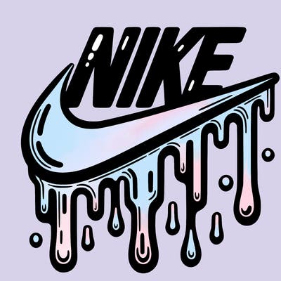 dripping nike logo