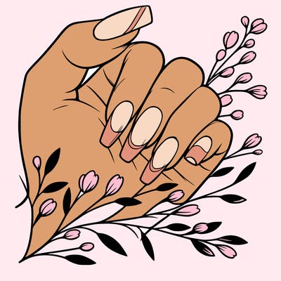 nails with french tip