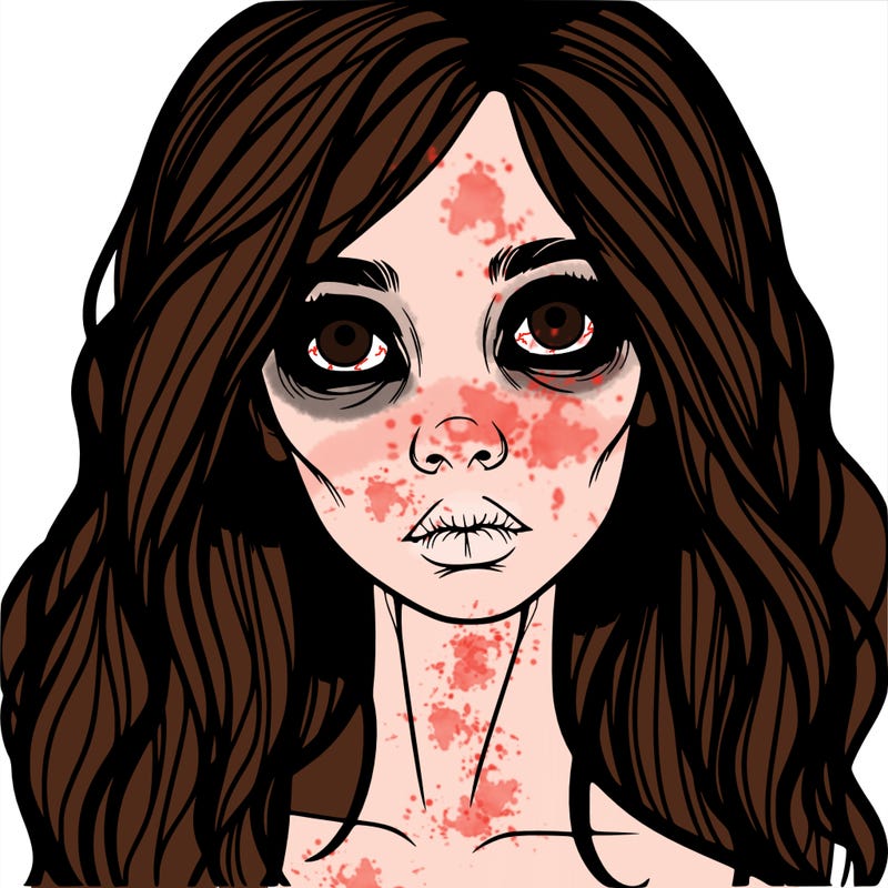 scary beautiful realistic girl