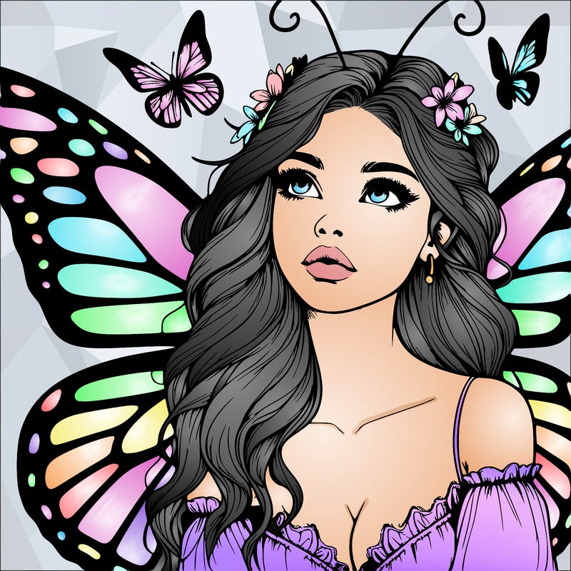 butterfly fairy realistic girl