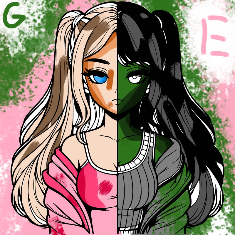 realistic girl split