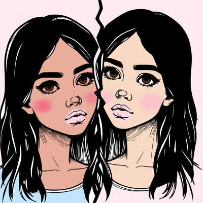 realistic girl split