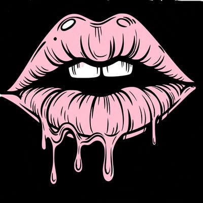 lips that look realistic and drip