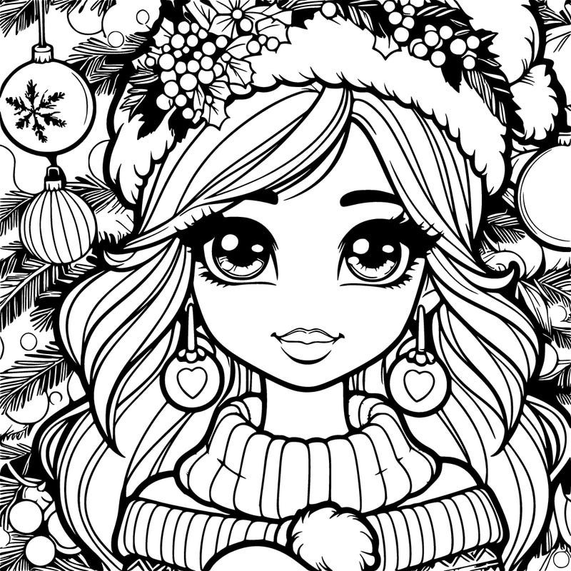 christmas girl realistic