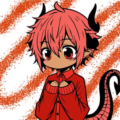 shy anime dragon girl