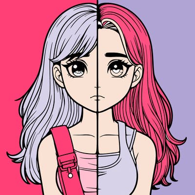 realistic girl split