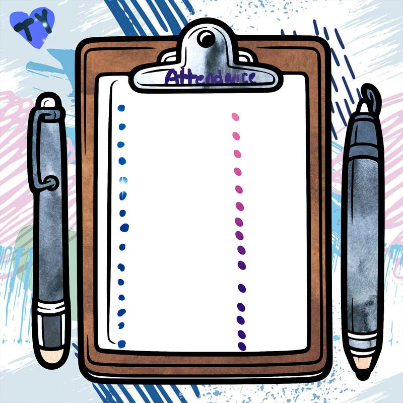 blank clip board with pen