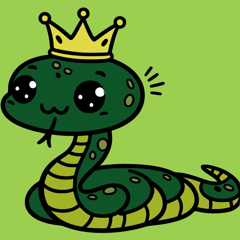 a snake with a crown