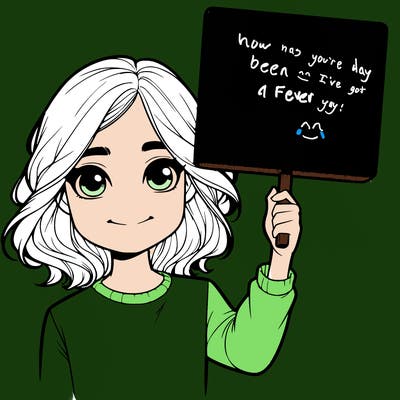 realistic girl holding up a sign