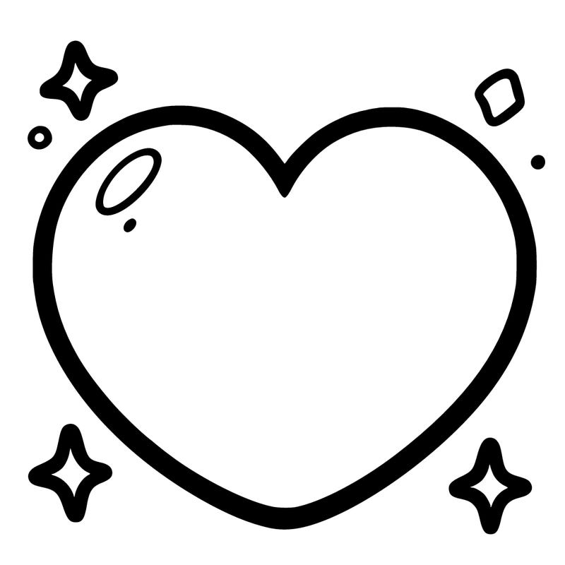 blank heart (only)