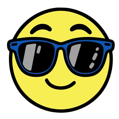 emoji with sunglasses