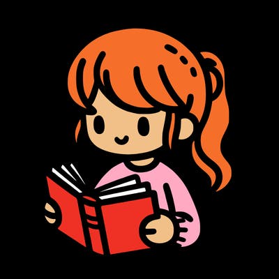 girl reading a book