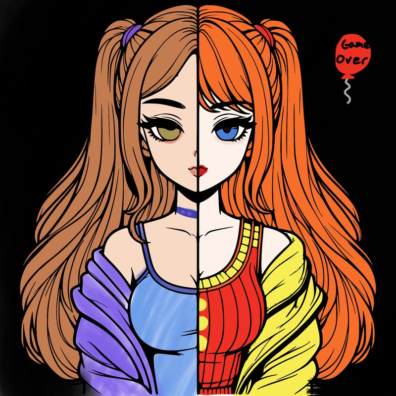 realistic girl split