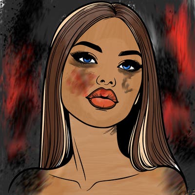 realistic woman with full lips