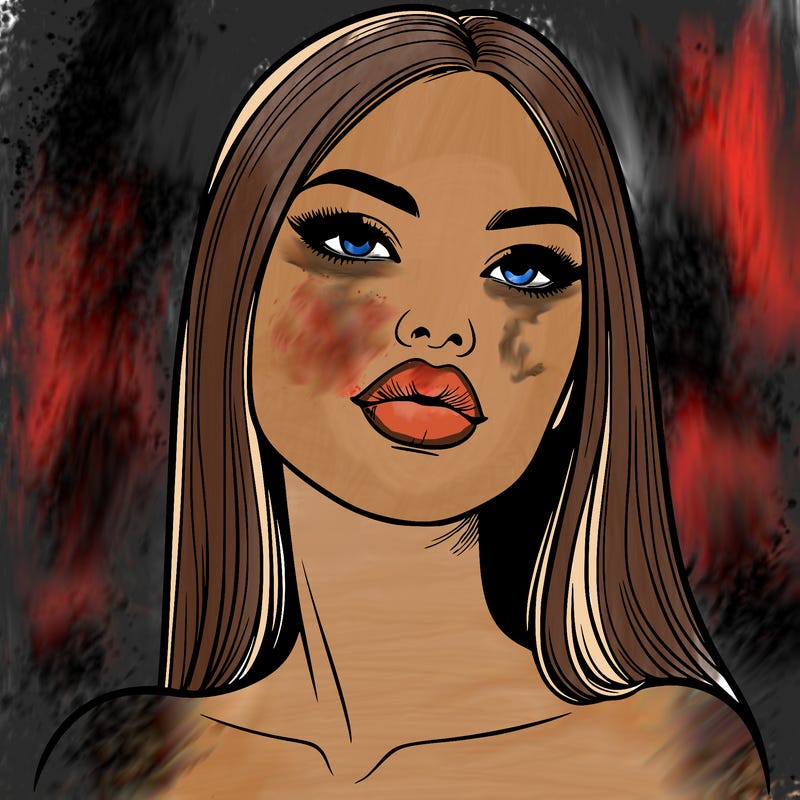 realistic woman with full lips