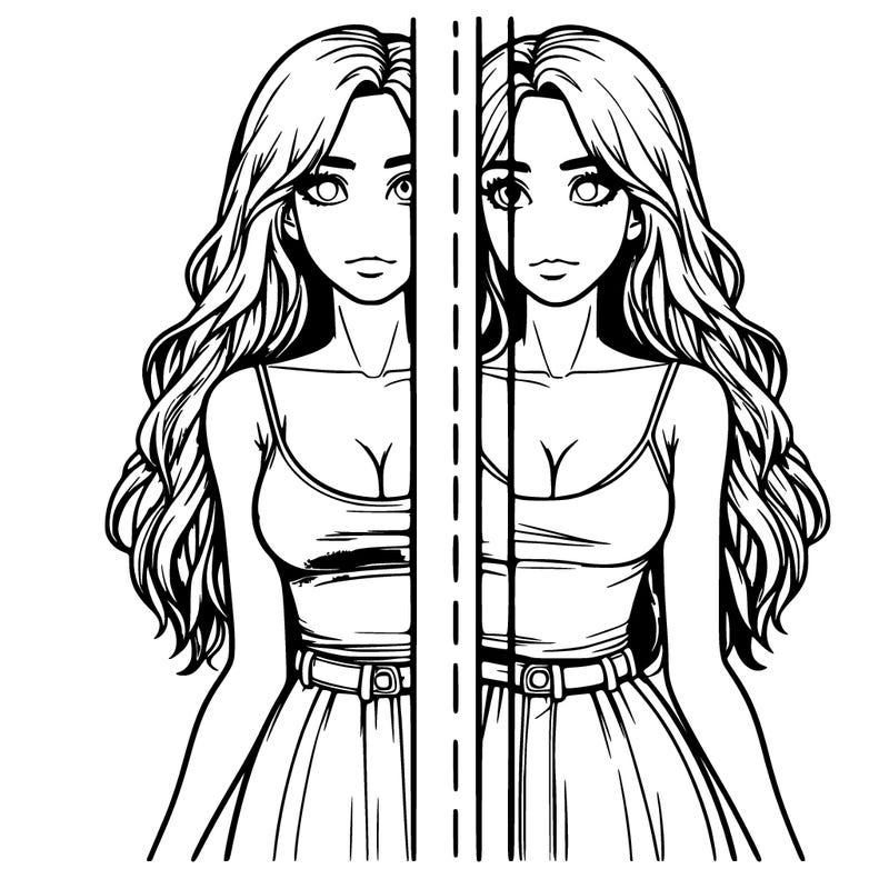 realistic girl split