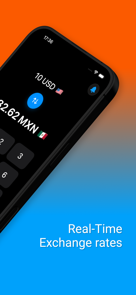 Convert Pesos to Dollars - Smartphone screen displaying real-time currency conversion from US dollars to Mexican pesos