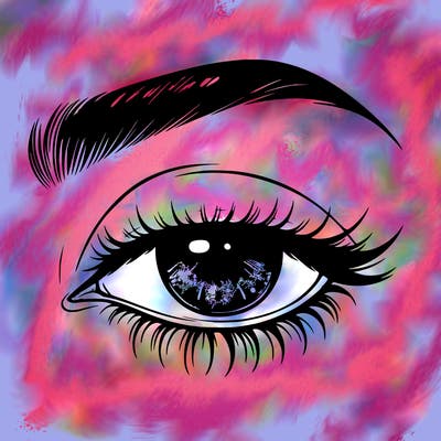 eye closed realistic