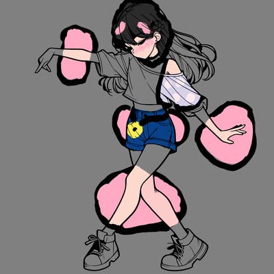 realistic girl danceing