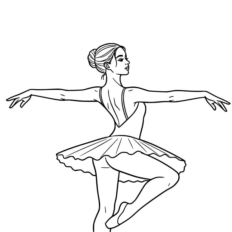 a delicate ballerina in motion.