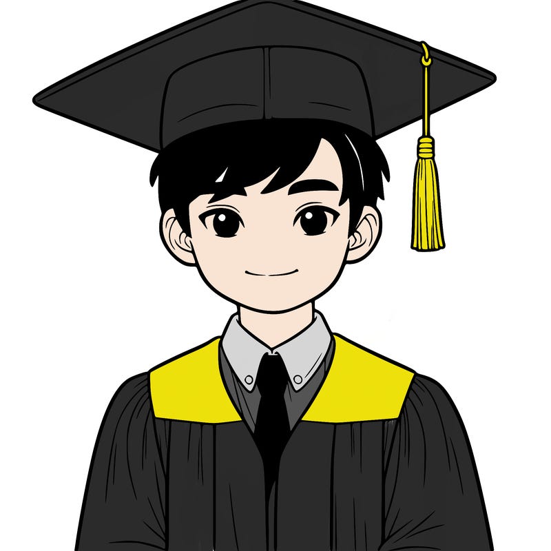 asian person graduating from school realistic