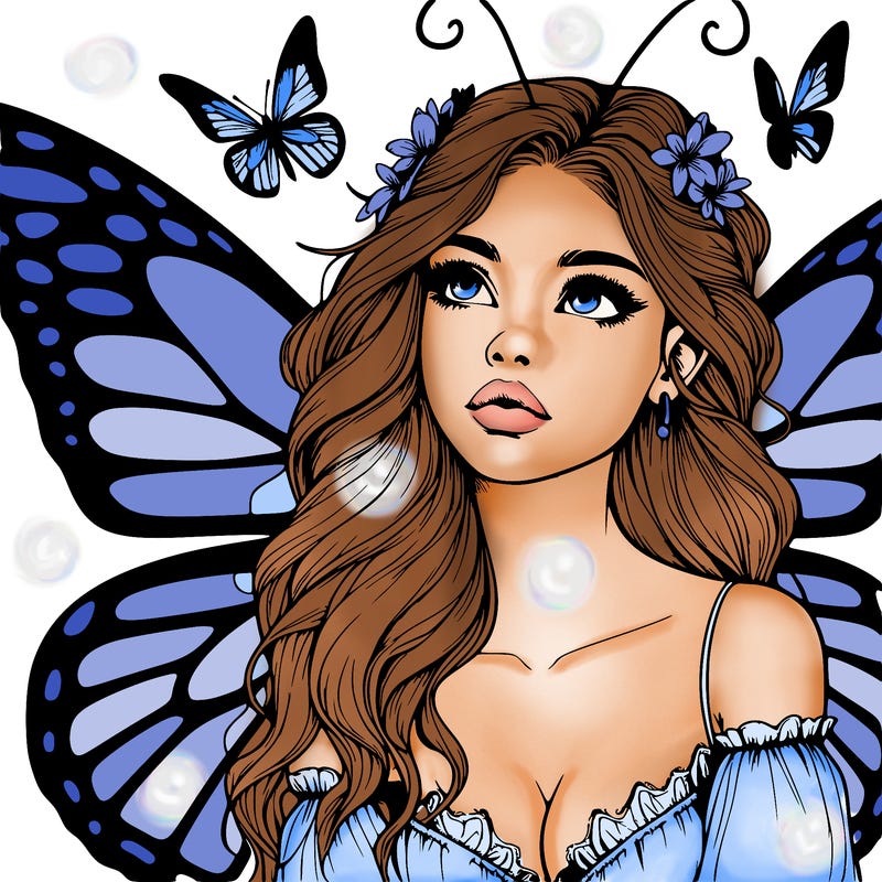 butterfly fairy realistic girl