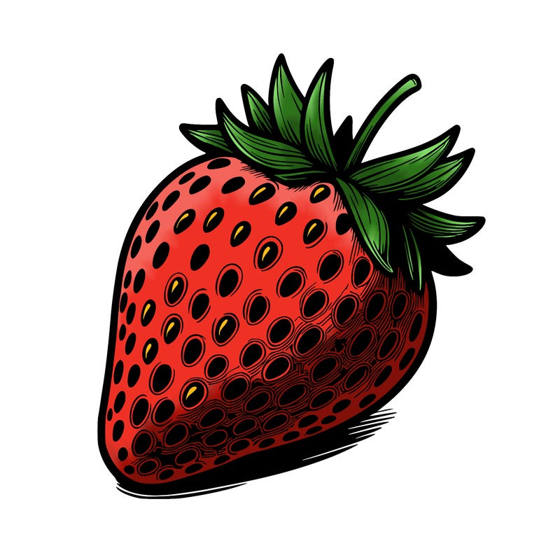realstic strawberry