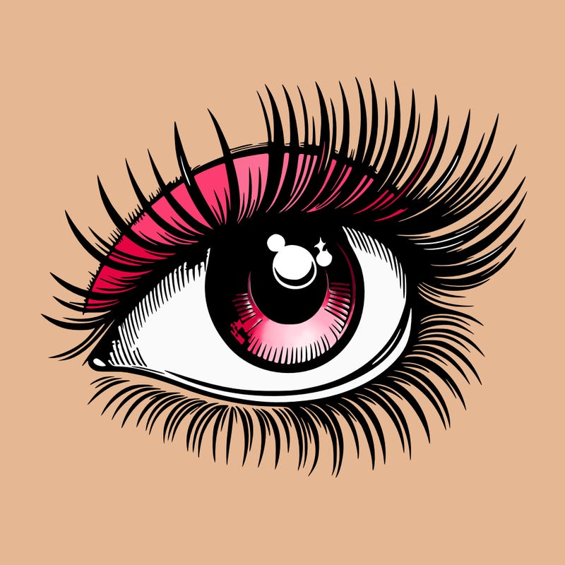 realistic eye long eylashes