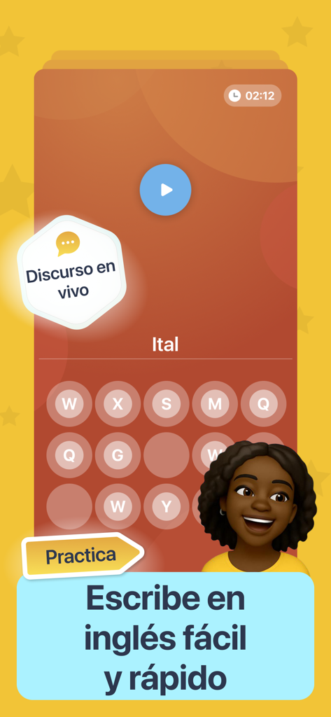 English writing practice exercise in Starlex app