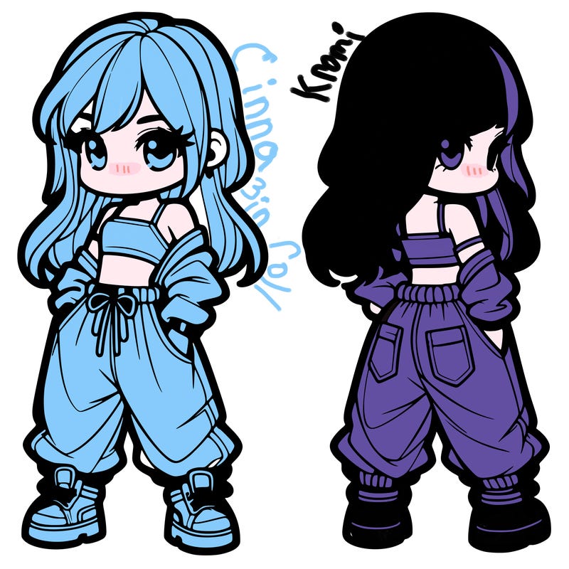 girl in crop top and baggy pants