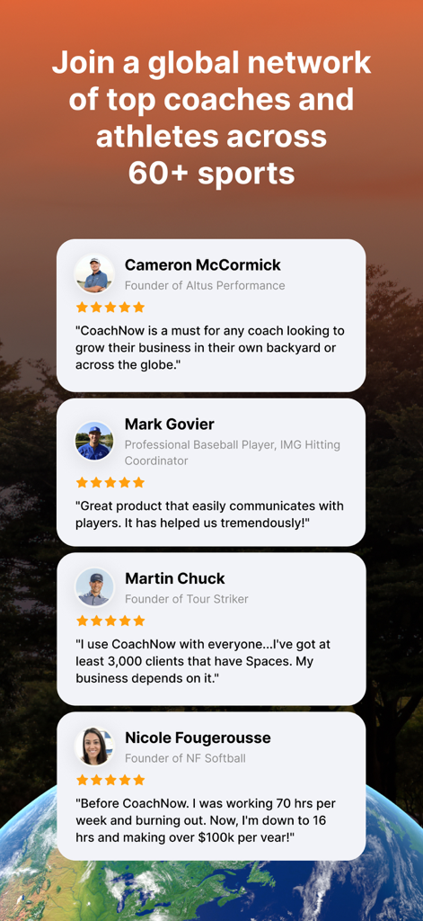CoachNow: Sports Coaching App - Customer reviews and testimonials from professional sports coaches using the CoachNow app