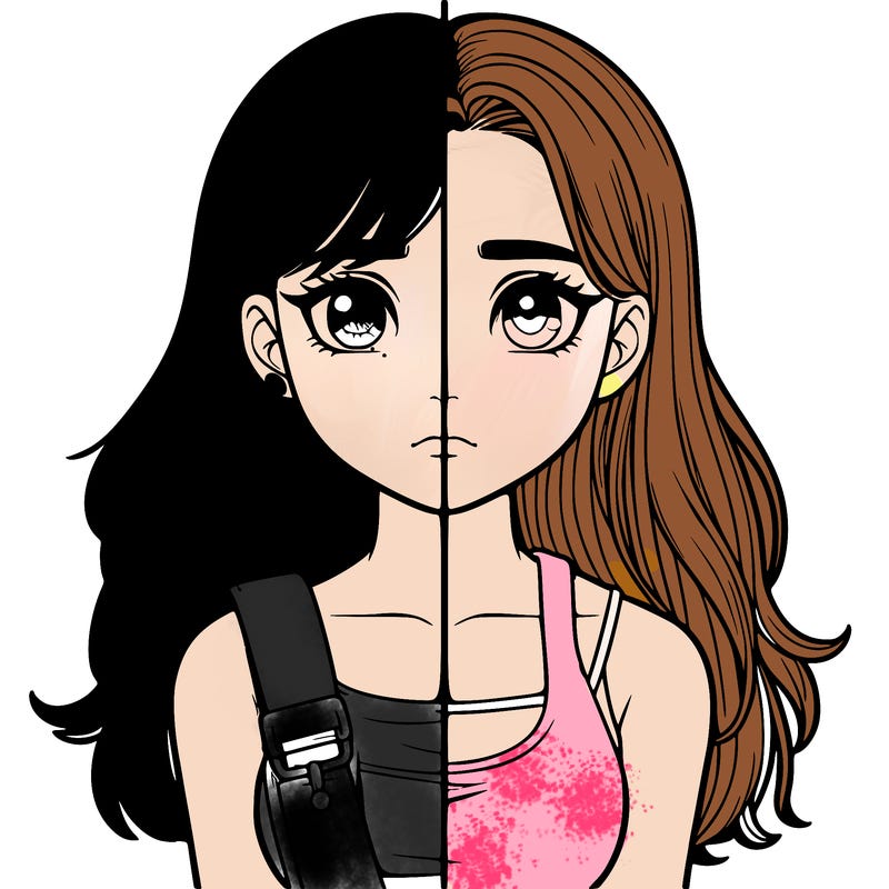 realistic girl split