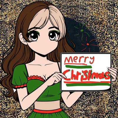 realistic pretty girl holding blank sign