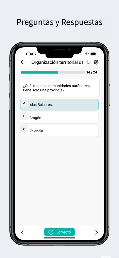 CCSE Exame Nacionalidad España - Interface de questions de pratique pour l'application de test de citoyenneté espagnole CCSE