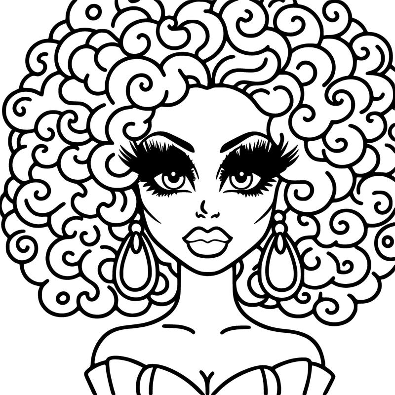 drag queen curly hair