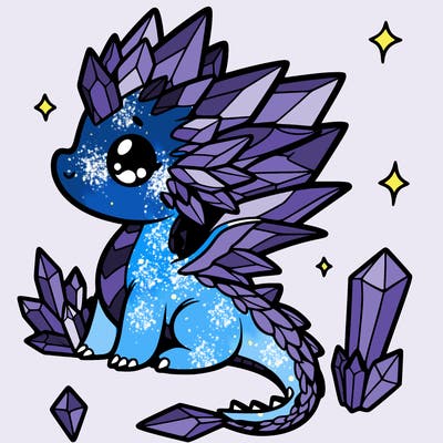 little cute crystal dragon