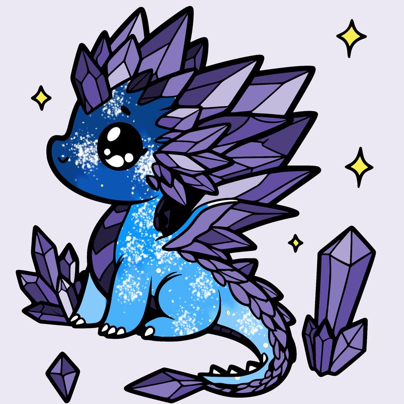little cute crystal dragon