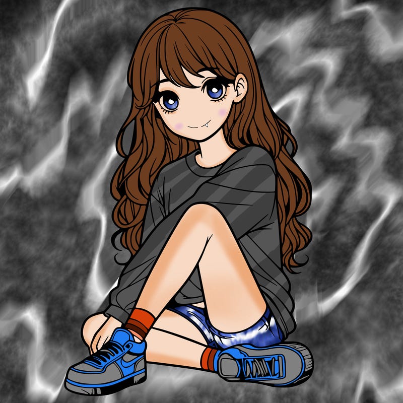 girl sitting realistic