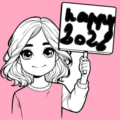 realistic girl holding up a sign