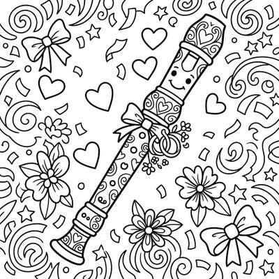 Get ready for a unique celebration with this charming coloring page featuring a happy recorder at a wedding! Young artists will love bringing this musical wedding scene to life with their favorite colors.