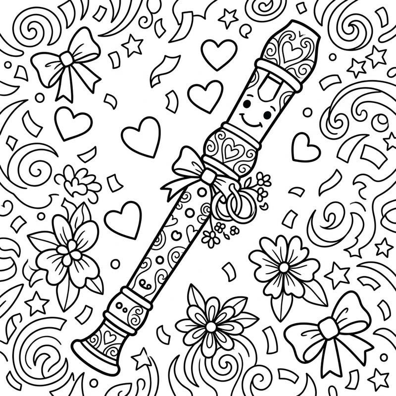 Get ready for a unique celebration with this charming coloring page featuring a happy recorder at a wedding! Young artists will love bringing this musical wedding scene to life with their favorite colors.