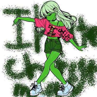 realistic girl danceing