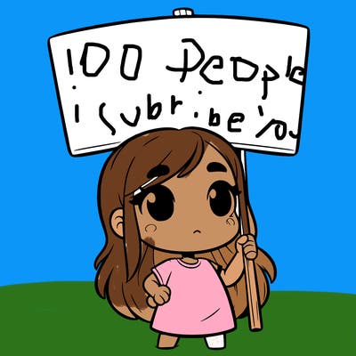 girl with blank sign